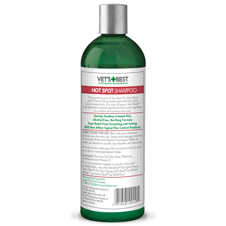 Vet's best hot on sale spot shampoo reviews