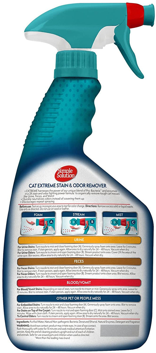 Simple solution extreme outlet stain and odor remover