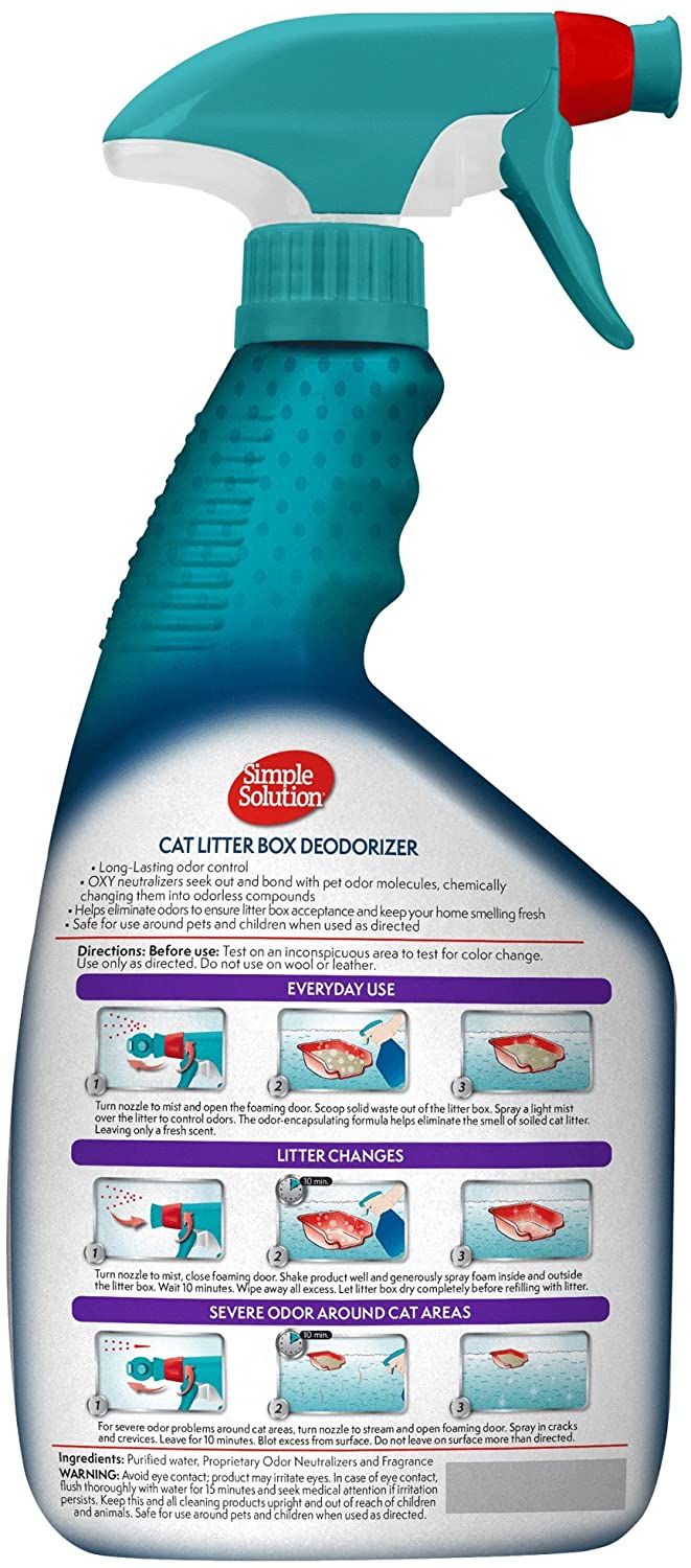 Cat litter deodorizer outlet spray